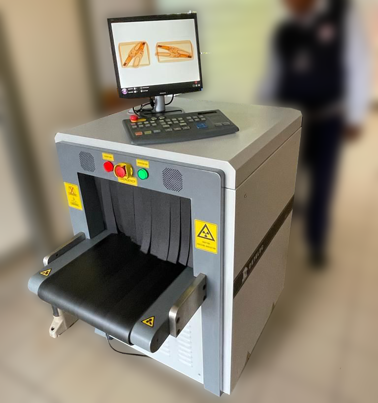 X-ray machine in operation